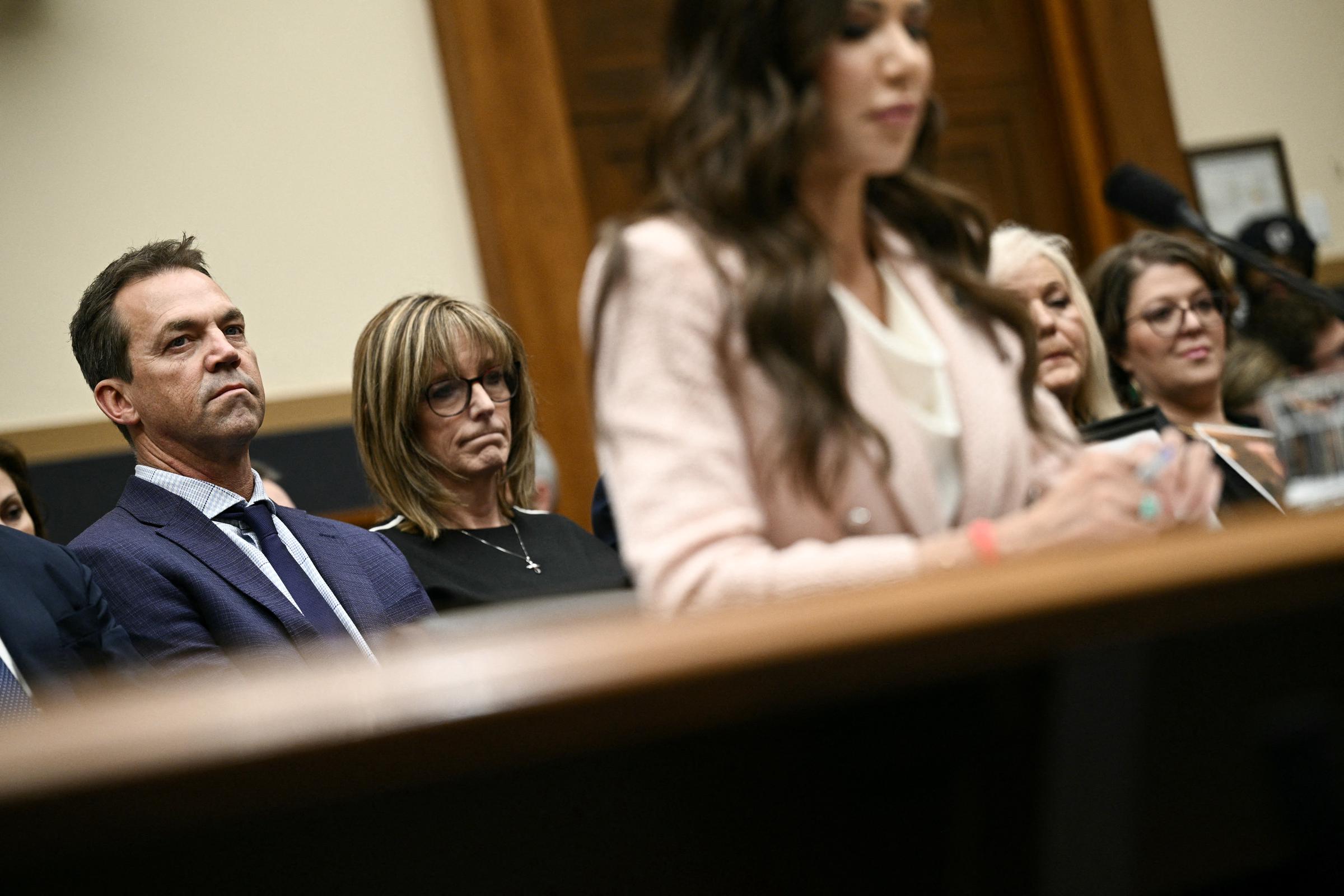Bryon Noem looks on as Kristi Noem testifies during a House Judiciary Committee hearing in the Rayburn House Office Building on March 4, 2026 in Washington, DC | Source: Getty Images