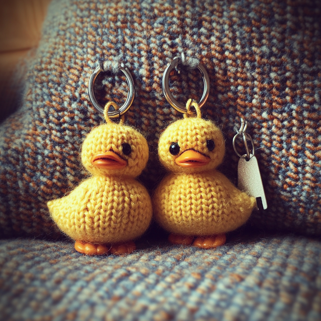 Knitted duck keychains | Source: Midjourney