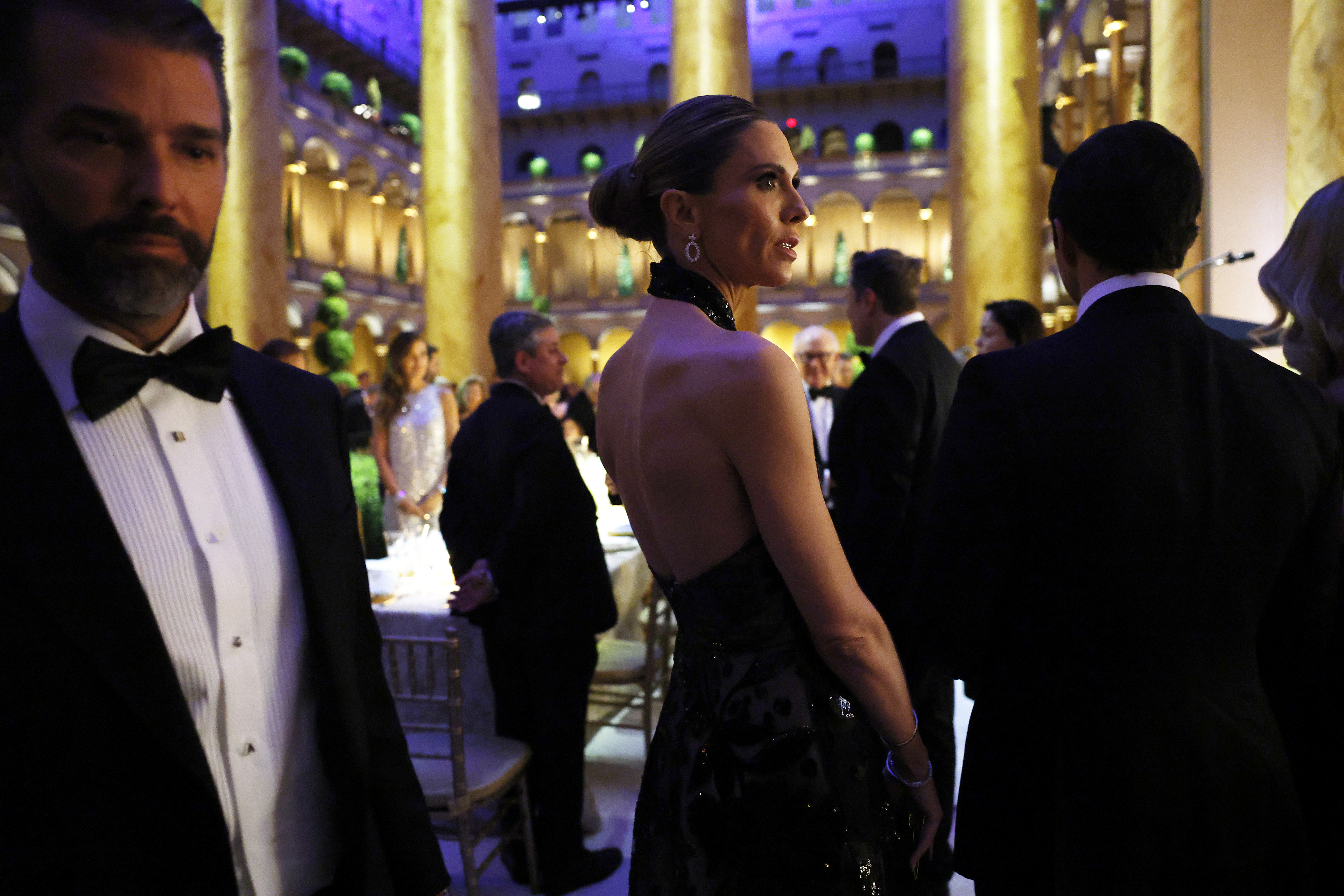 Donald Trump Jr. and Bettina Anderson attend a candlelight dinner on January 19, 2025, in Washington, D.C. | Source: Getty Images