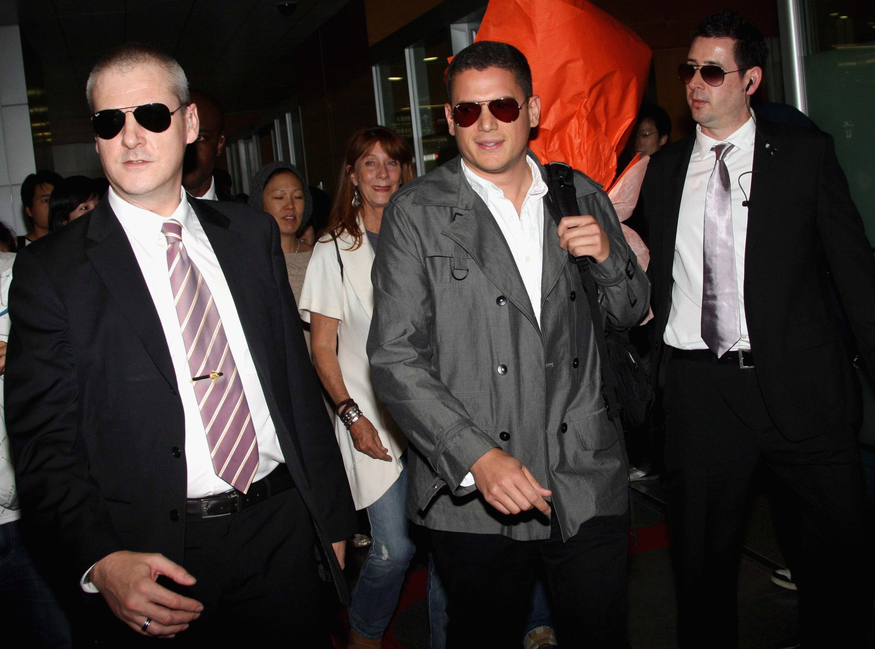Wentworth Miller arrives for a commercial event on April 18, 2009, in Shanghai, China.