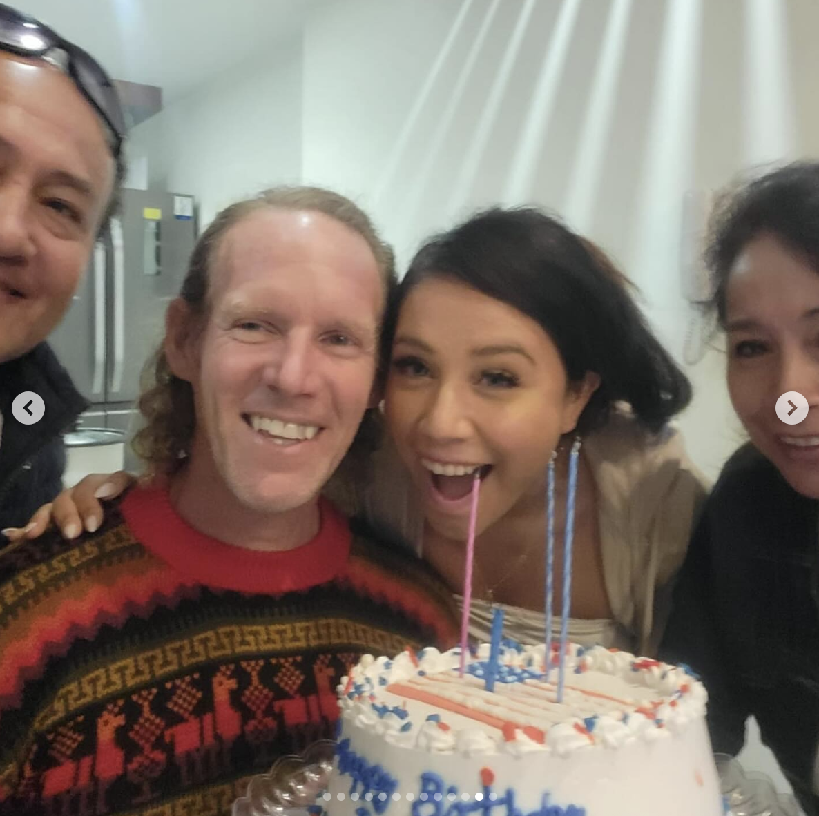 Ben Rathbun and Mahogany Roca are seen with their friends in a photo dated May 21, 2025 | Source: Instagram/mahoganyroca
