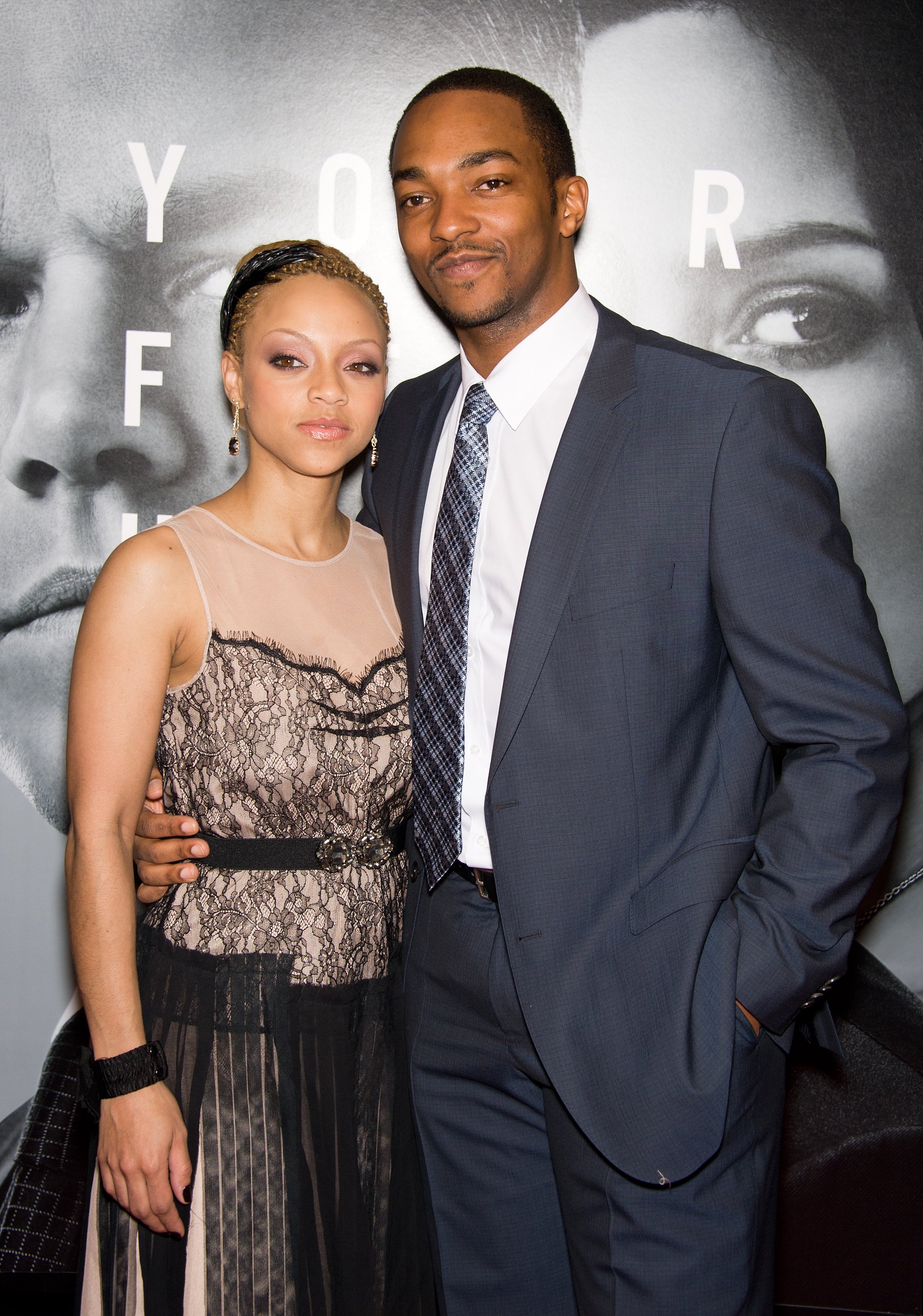 Anthony Mackie and Sheletta Chapital attend the premiere of "The Adjustment Bureau" on February 14, 2011, in New York City. | Source: Getty Images