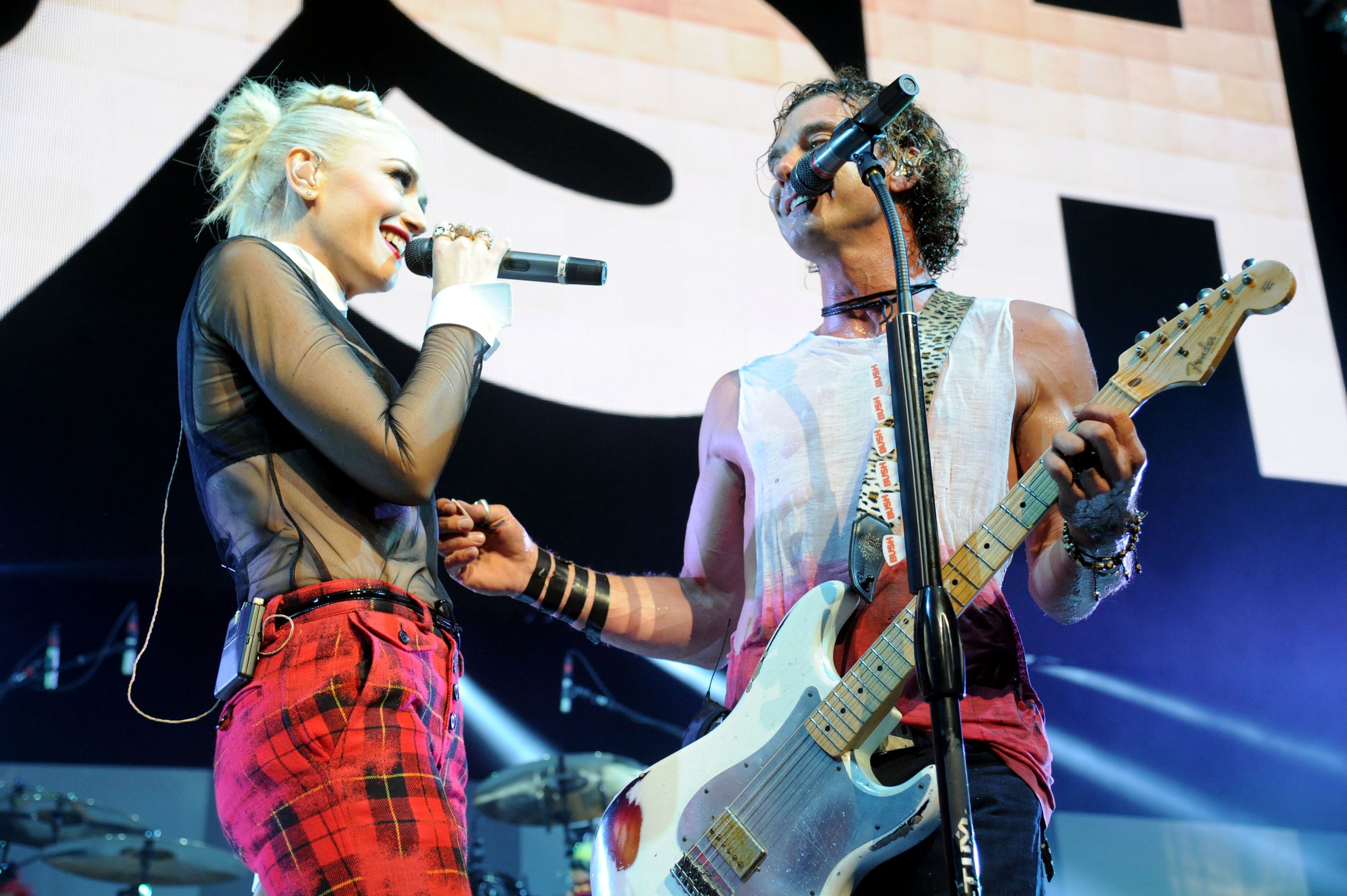  Gwen Stefani and Gavin Rossdale at the KROQ Acoustic Xmas show in 2012 in Universal City, California | Source; Getty Images