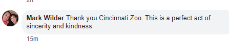 A netizen's comment on the viral Facebook post | Photo: facebook.com/cincinnatizoo