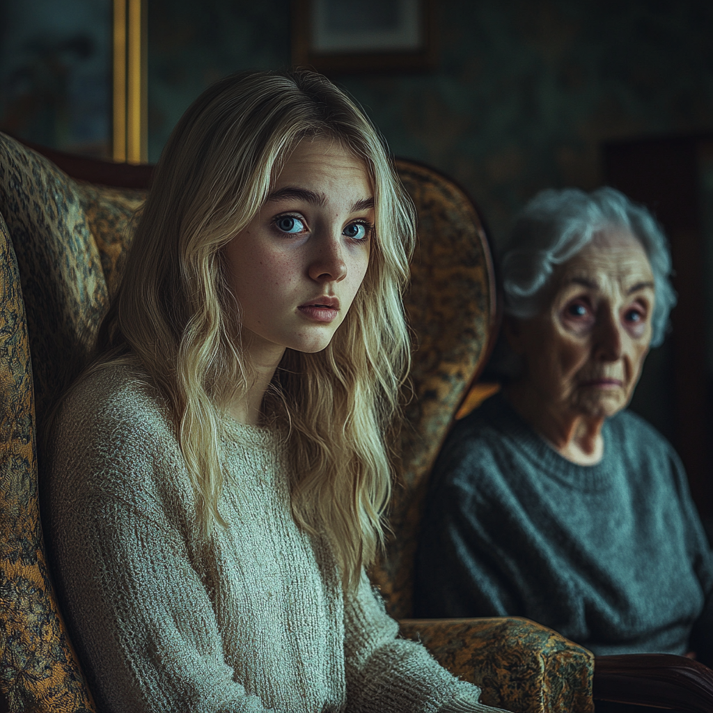 Concerned granddaughter | Source: Midjourney