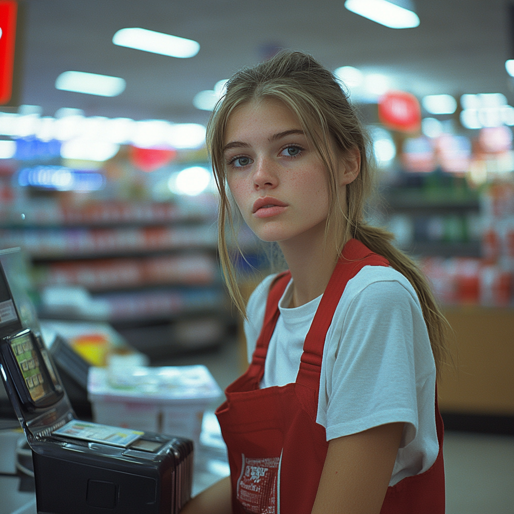 A young cashier in a store | Source: Midjourney