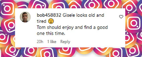 A comment on Gisele Bündchen's appearance after she debuted her baby bump, from a post dated October 29, 2024 | Source: Instagram/tmz_tv/