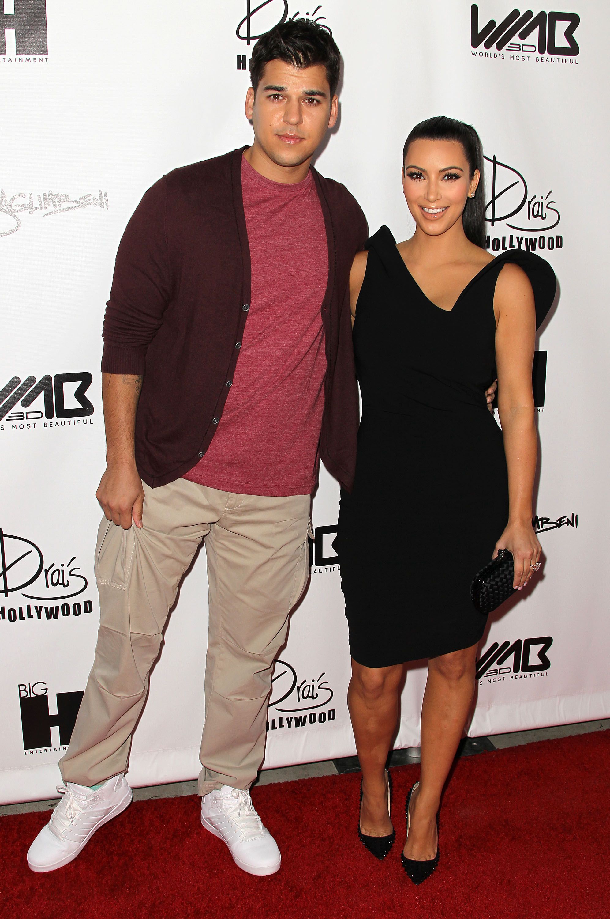 Rob Kardashian and Kim Kardashian during the "World's Most Beautiful Magazine" launch event at Drai's Hollywood on August 10, 2011 in Hollywood, California. | Source: Getty Images