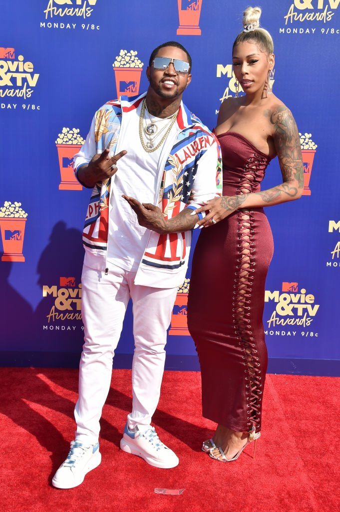 Lil Scrappy and Adiz "Bambi" Benson attend the 2019 MTV Movie and TV Awards in Santa Monica, California. | Photo: Getty Images