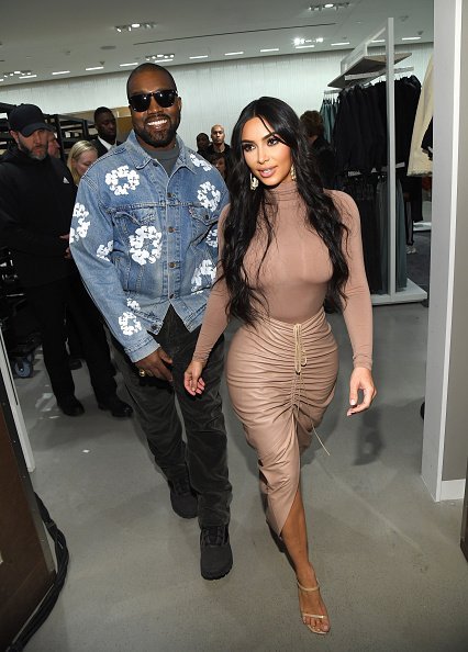 Kanye West and Kim Kardashian at Nordstrom NYC on February 05, 2020 in New York City. | Photo: Getty Images