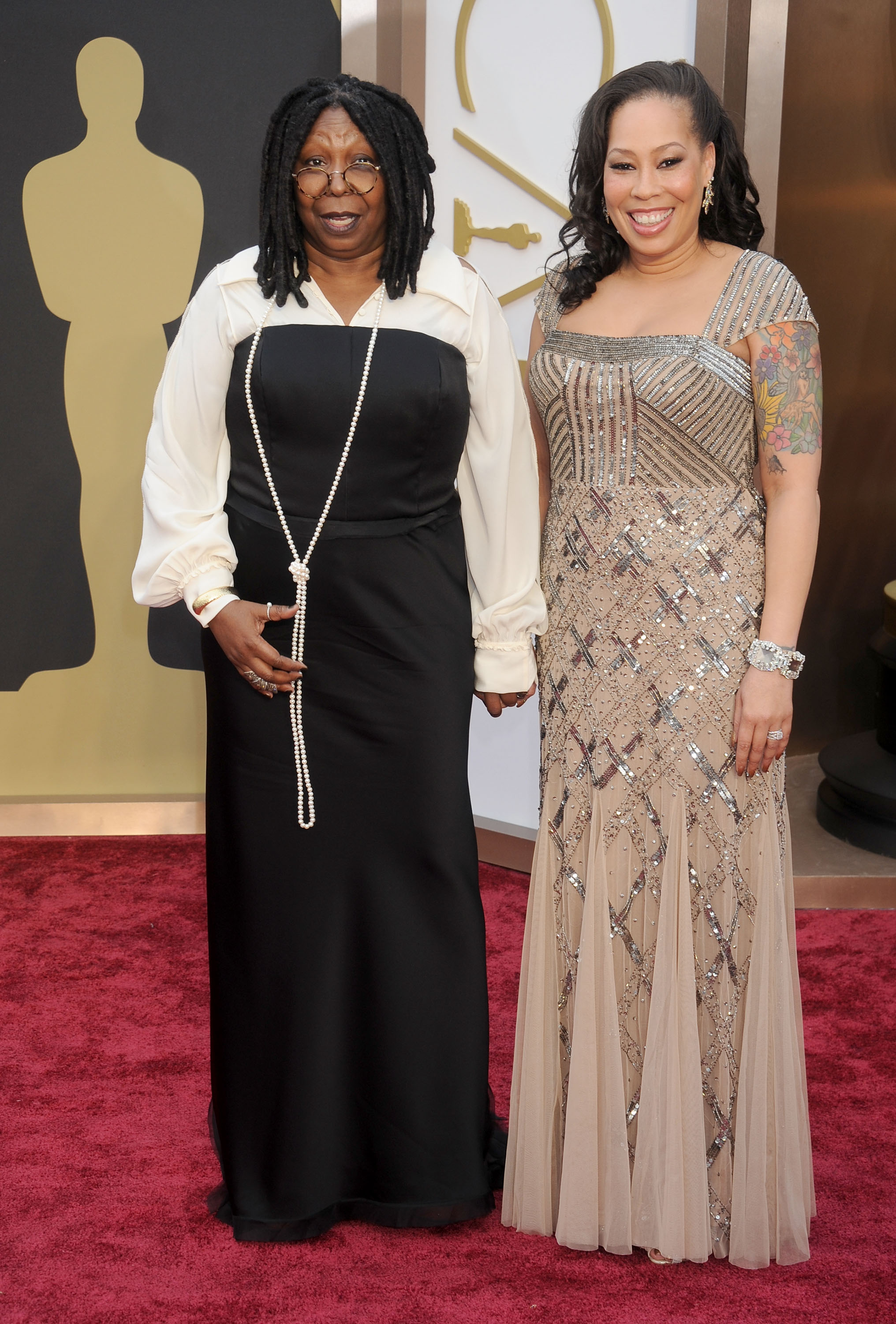 Whoopi Goldberg and Alex Martin Dean at the 86th Annual Academy Awards in Hollywood, California on March 2, 2014 | Source: Getty Images