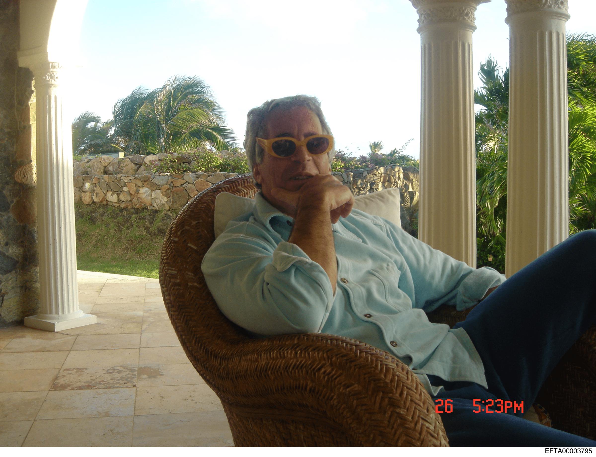 Jeffrey Epstein is seen in one of the images released by the US Department of State, on December 20, 2025 in USA.