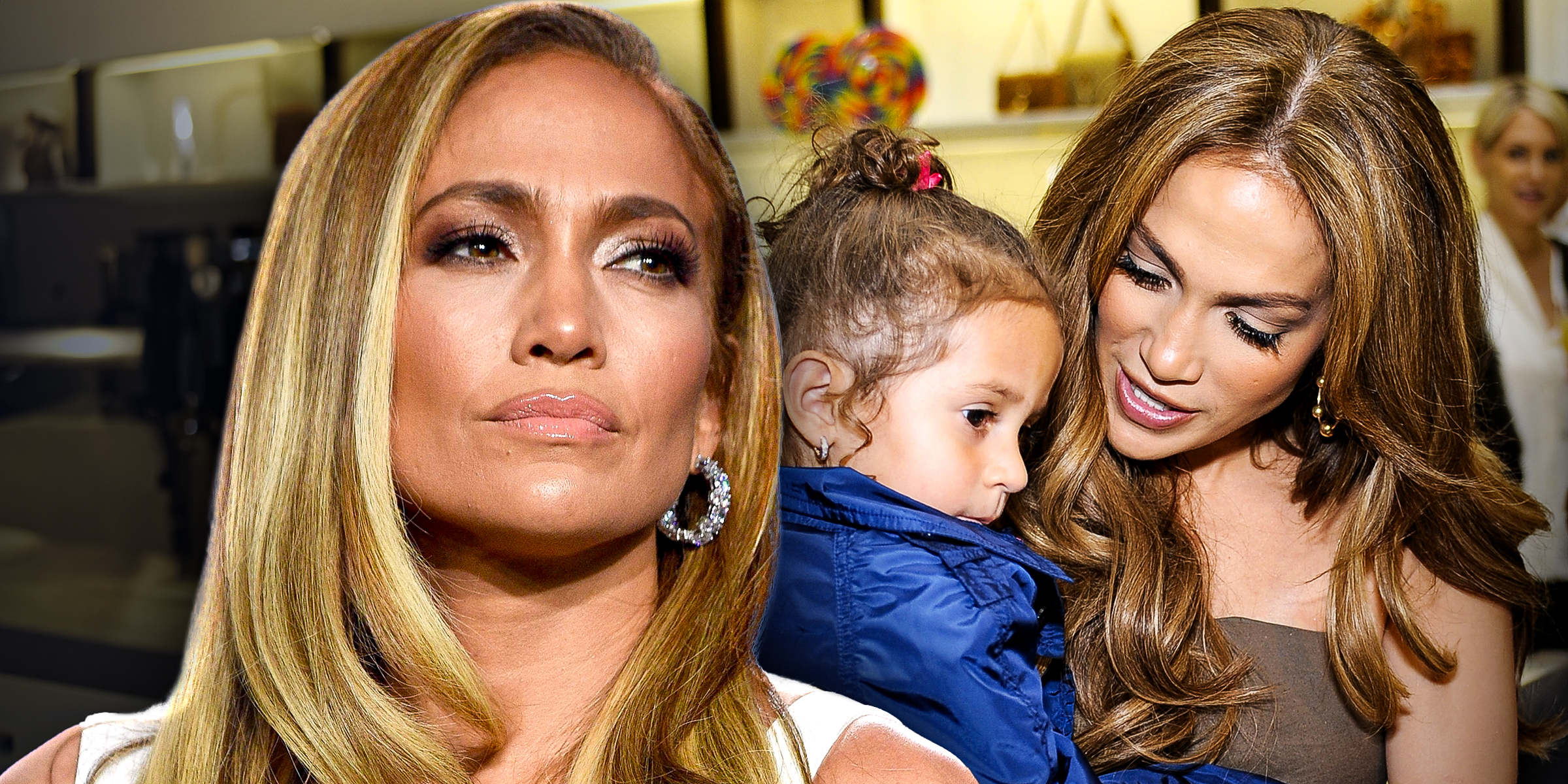 Jennifer Lopez | Jennifer carrying young Emme Muñiz | Source: Getty Images