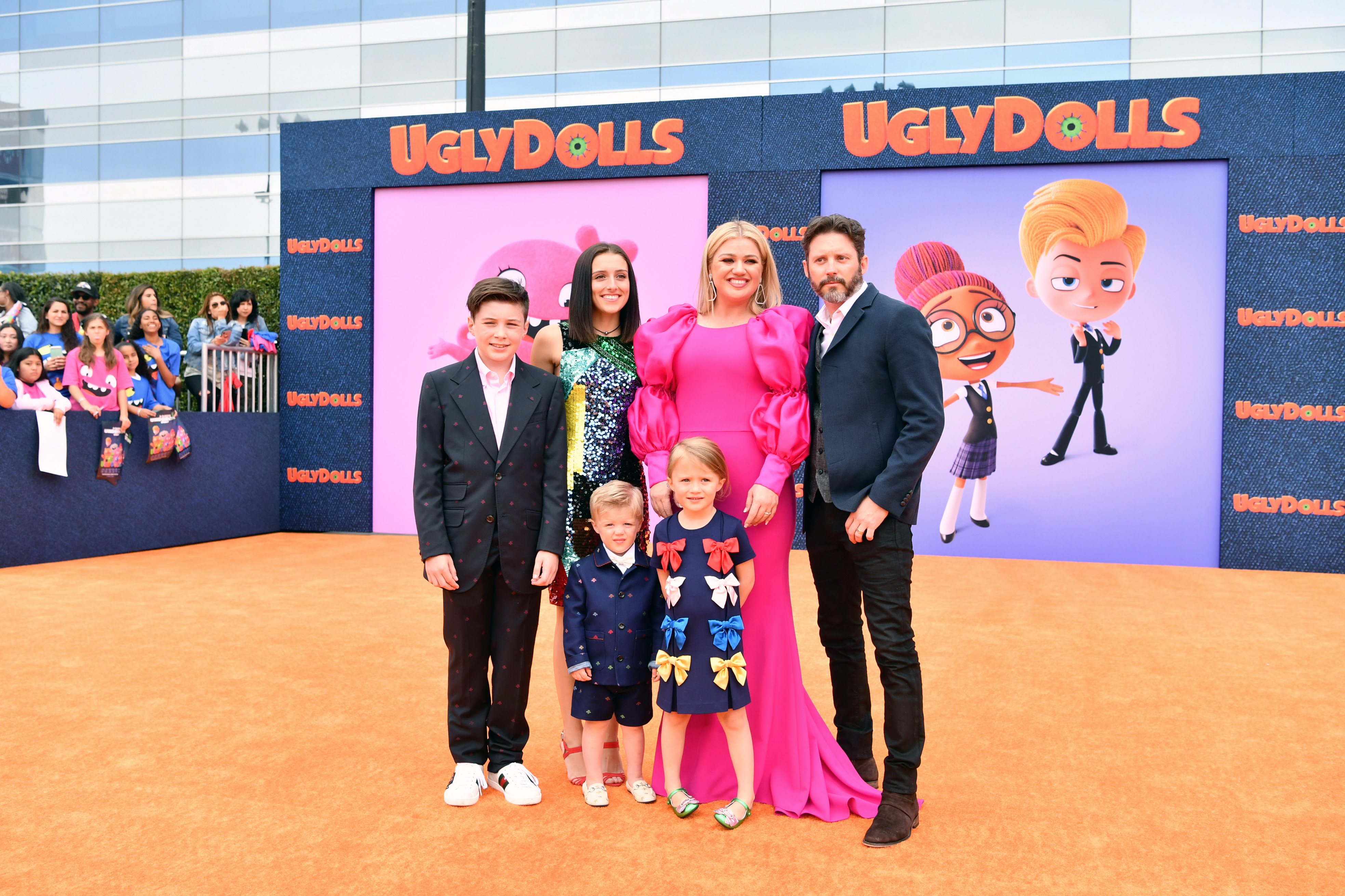 Seth Blackstock, Remy, Savannah Blackstock, Kelly Clarkson, River, and Brandon Blackstock attend STX Films World Premiere of "UglyDolls" in Los Angeles, California, on April 27, 2019 | Source: Getty Images