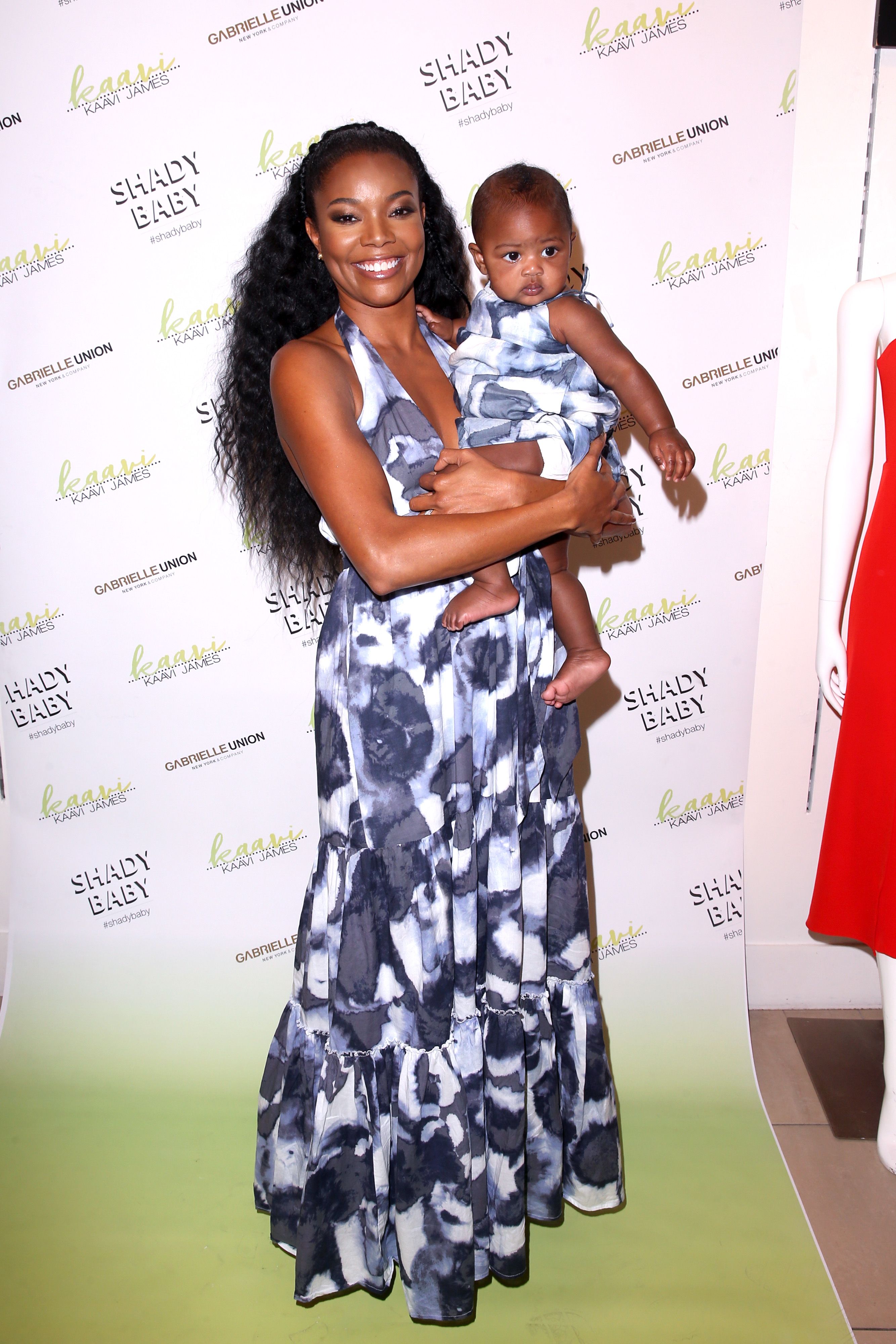 Gabrielle Union and Kaavia James Union Wade during their trip to New York & Company Store in Burbank, CA to launch Kaavia James Collection on May 09, 2019. | Source: Getty Images