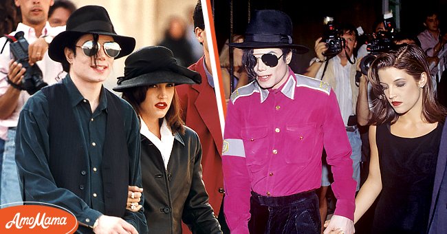 Michael Jackson with Lisa Marie Presley in Versailles, 1994. [left] Michael Jackson with Lisa Marie Presley in Versailles, circa 1995 [right]. | Photo: Getty Images