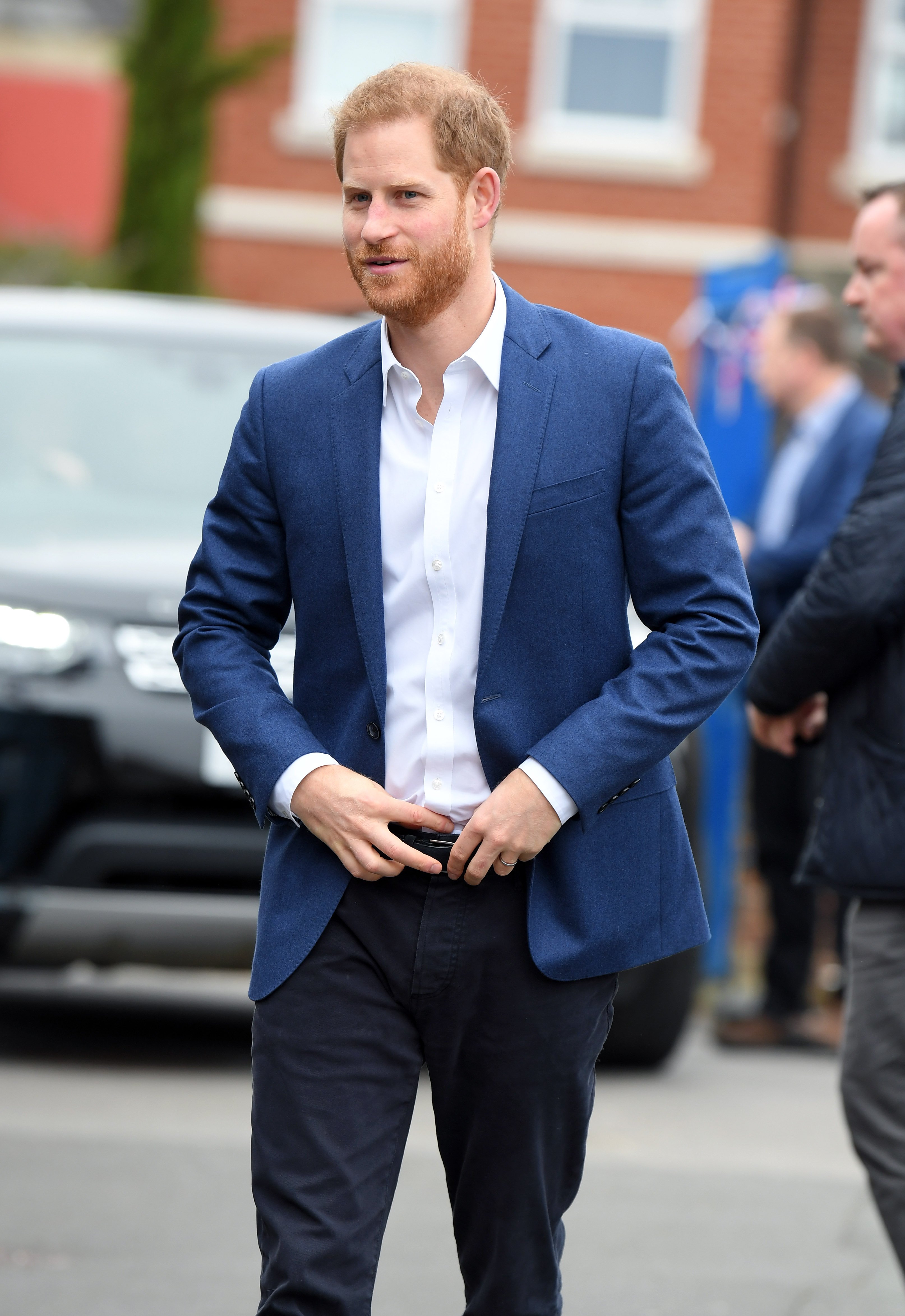 Prinz Harry, Herzog von Sussex an der St. Vincent’s Catholic Primary School am 20. März 2019 in Acton, England. | Quelle: Getty Images