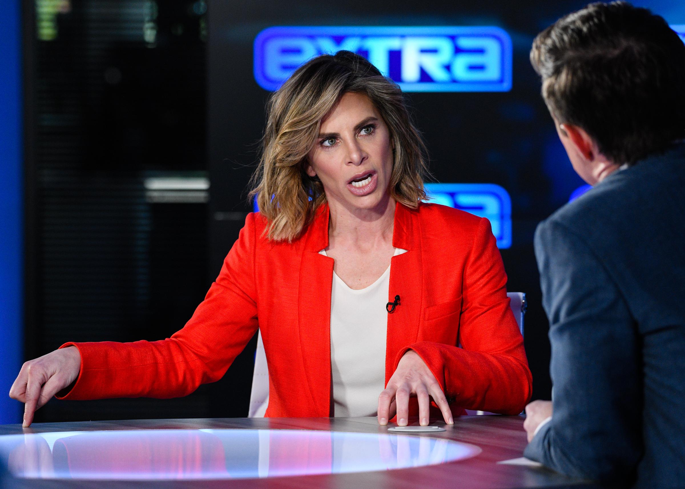 Jillian Michaels visiting "Extra" at Burbank Studios on January 13, 2020 | Source: Getty Images