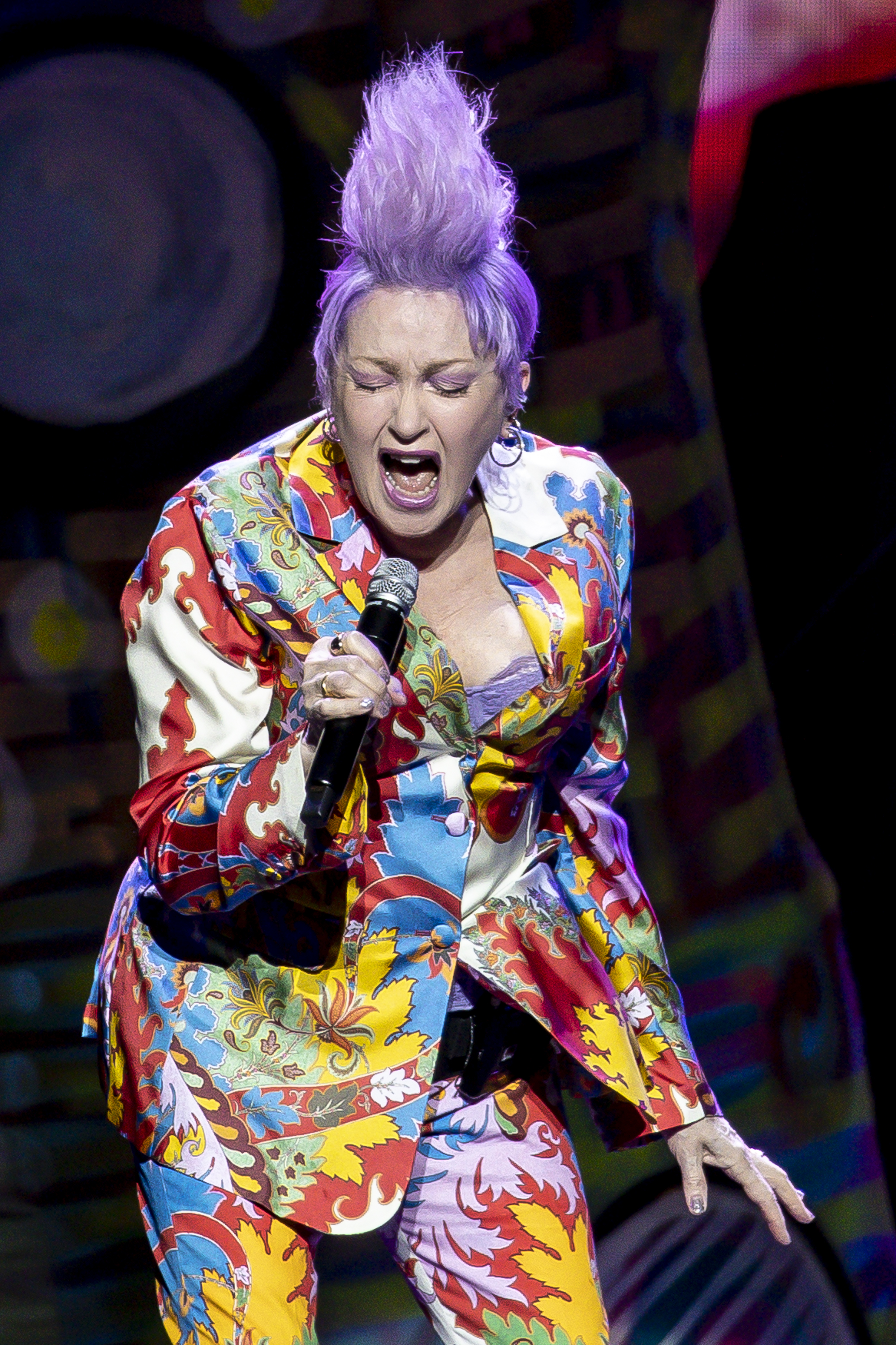 Cyndi Lauper performs at Rod Laver Arena supporting Rod Stewart on March 14, 2023, in Melbourne, Australia | Source: Getty Images