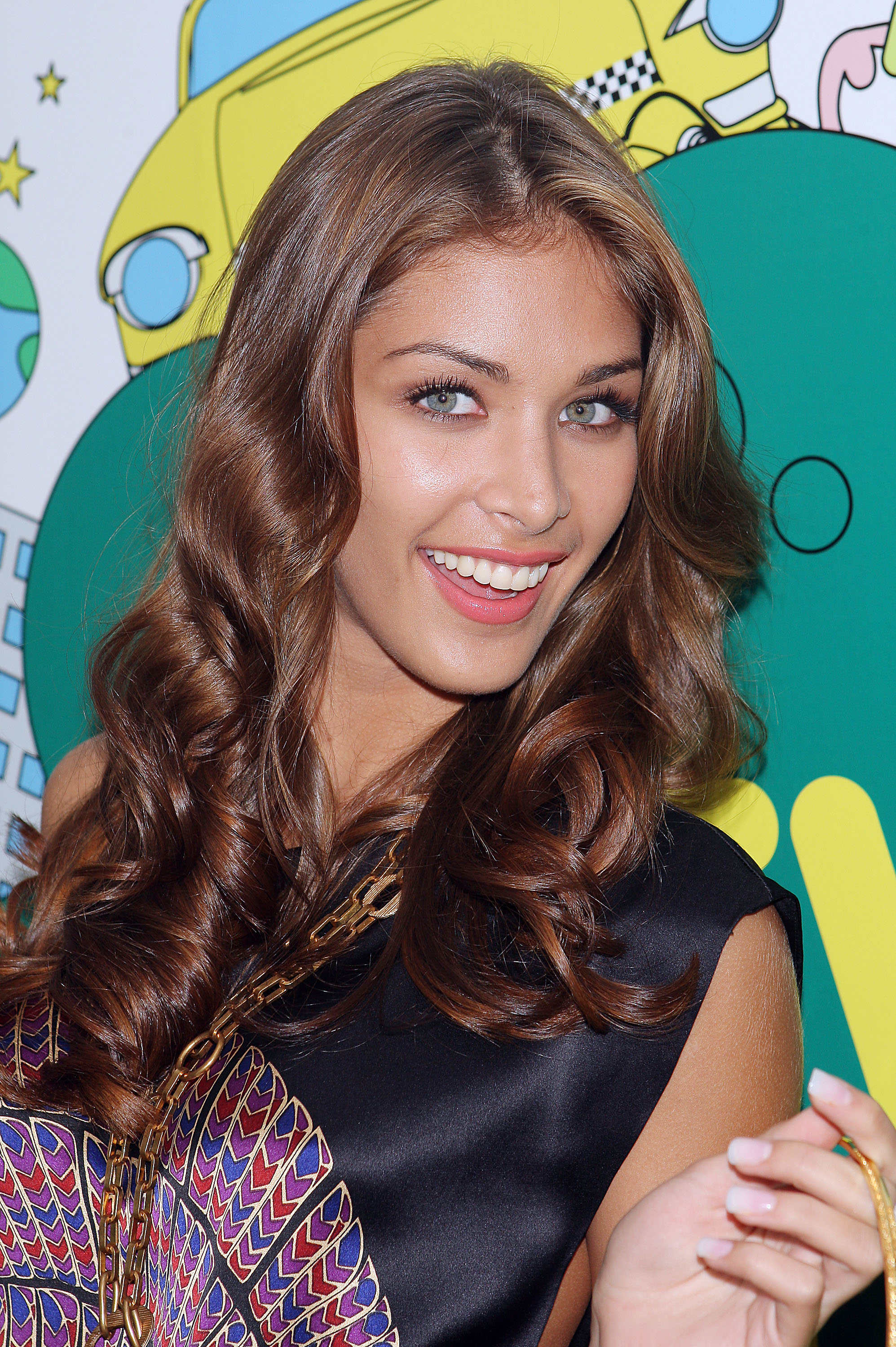 Dayana Mendoza poses backstage during MTV's Total Request Live at the MTV Times Square Studios on July 21, 2008, in New York City.