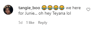 Fan's comments under a post made by Teyana Taylor on Instagram | Photo: Instagram/teyanataylor