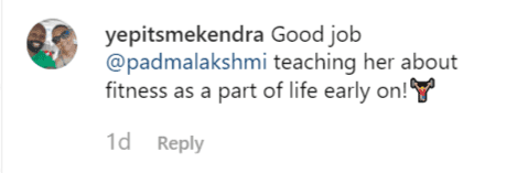 A fan praises Padma Laksmi in the comment section of her Instagram post. | Source: Instagram/padmalakshmi