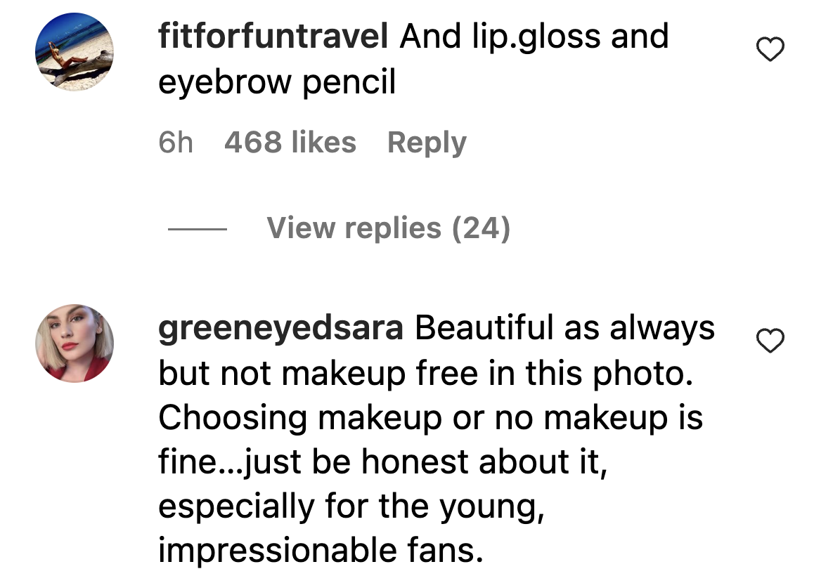 Screenshot of comments on Jessica Simpson's Instagram post. | Source: Instagram/JessicaSimpson