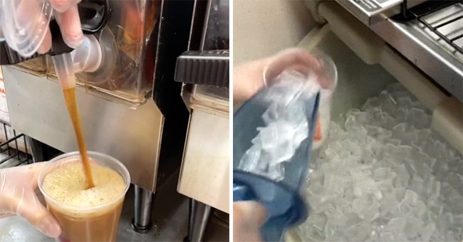 Dunkin' employee shows viewers the different ways he makes drinks for tipping and non-tipping customers | Photo: TikTok/jasonmora2