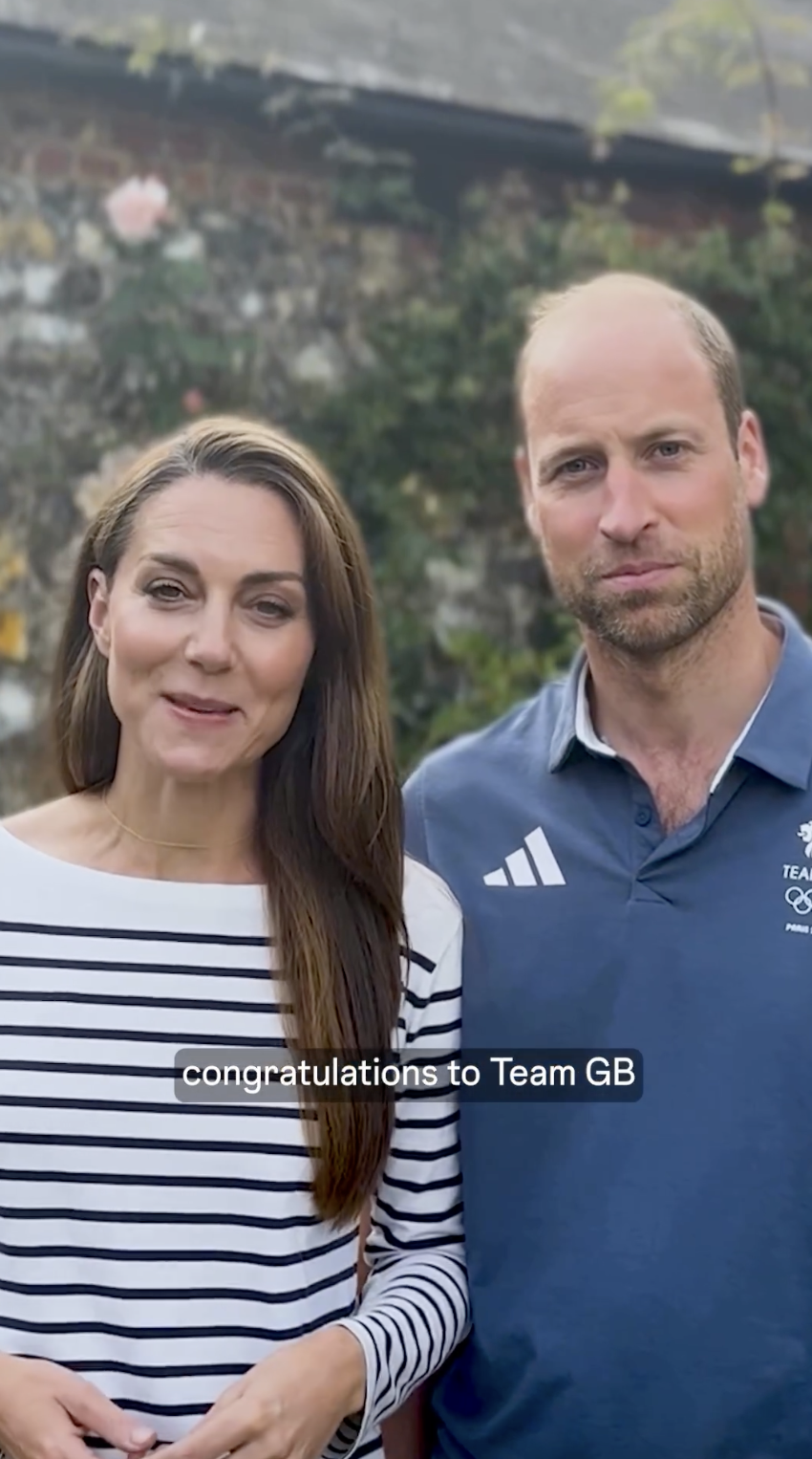 A Screenshot of Prince William and Princess Catherine taken from a video shared on August 11, 2024 | Source: Instagram/princeandprincessofwales