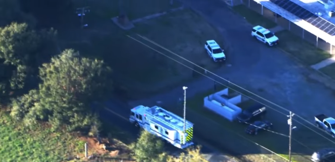 A scene from the reported shooting at the Feather River Adventist School. | Source: YouTube.com/KCRA