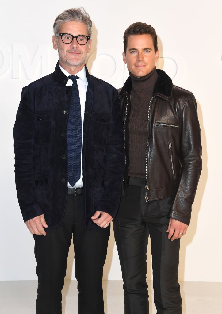 Simon Halls and Matt Bomer at the Tom Ford AW20 Show on February 07, 2020, in Hollywood | Photo: Getty Images