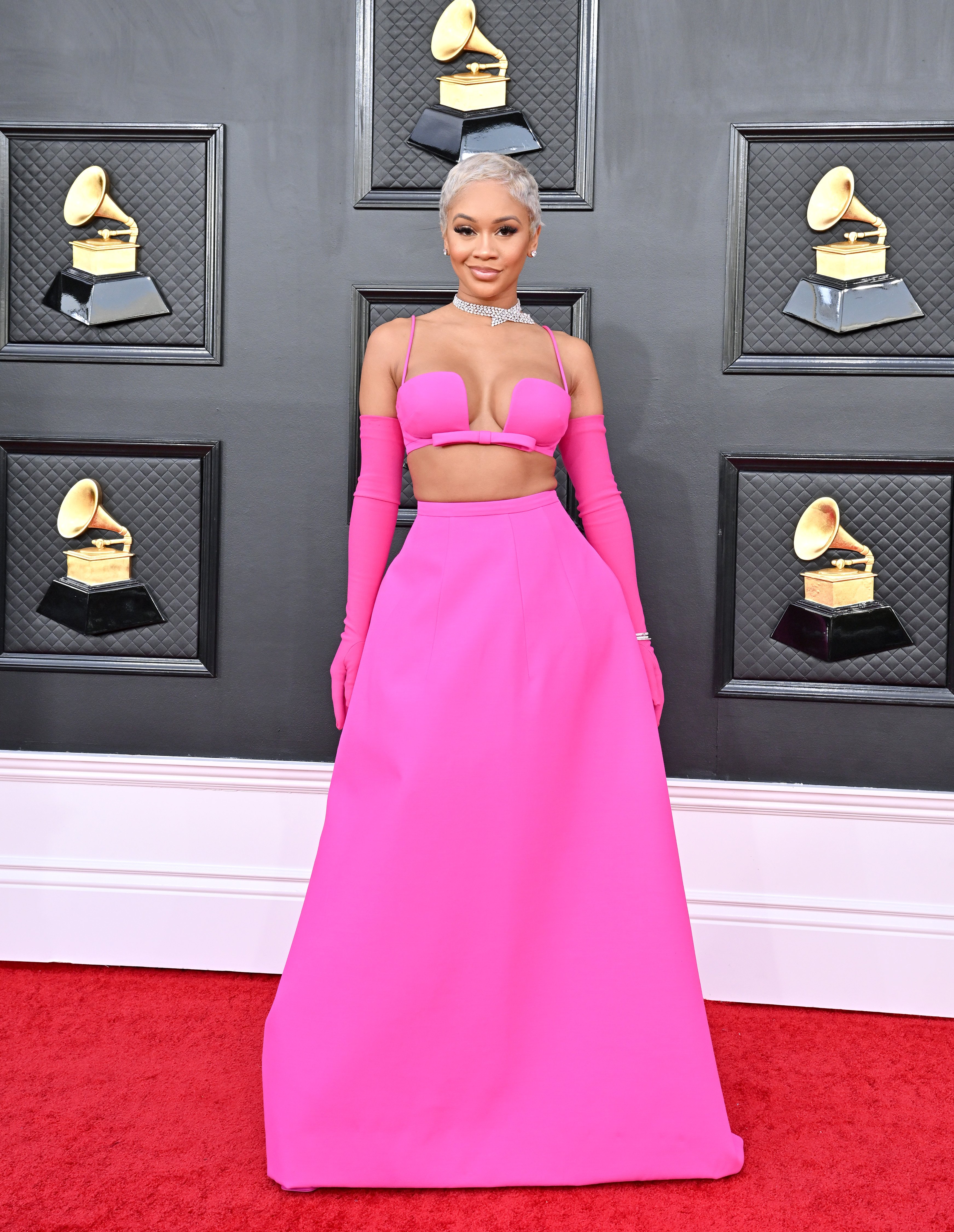  Saweetie during the 64th Annual GRAMMY Awards at MGM Grand Garden Arena on April 03, 2022 in Las Vegas, Nevada. | Source: Getty Images