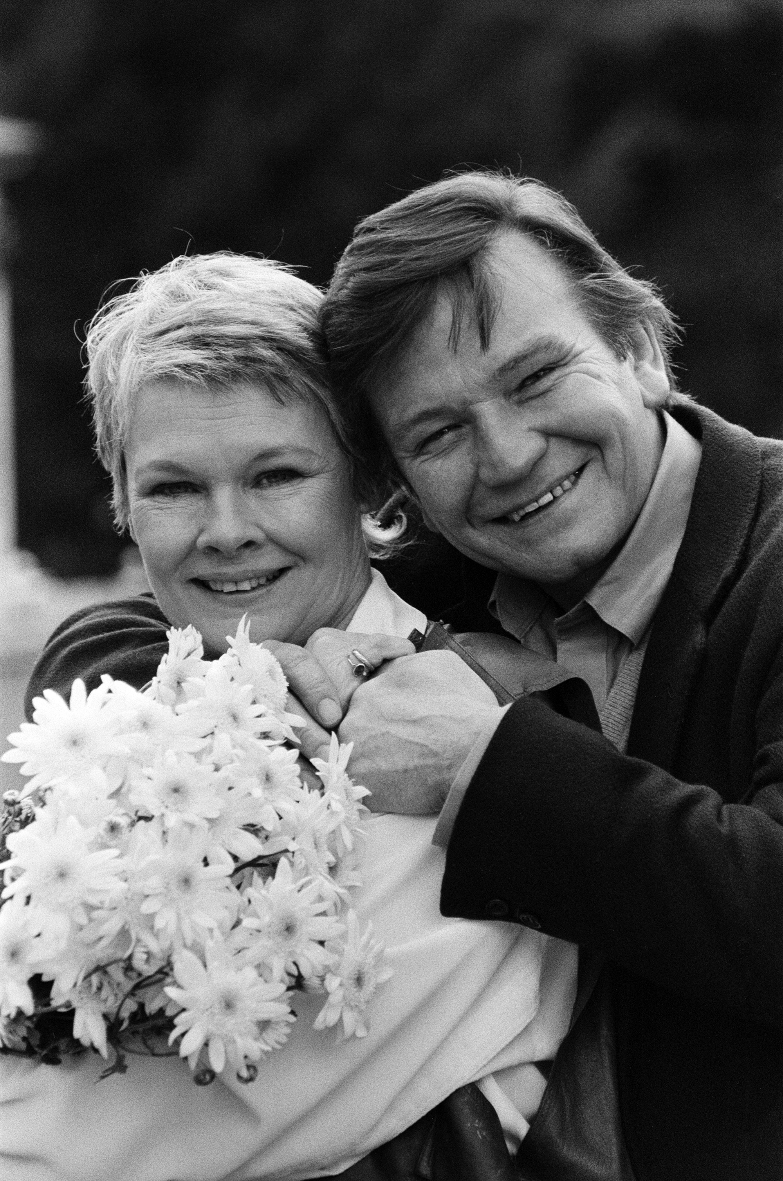 Actress, Judi Dench and her husband, the actor, Michael Williams, 10th April 1987. | Source: Getty Images