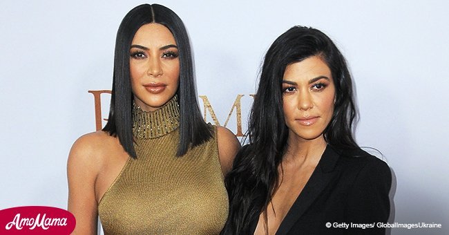 Kim Kardashian shares a sweet old photo of herself and Kourtney as kids. They look like twins