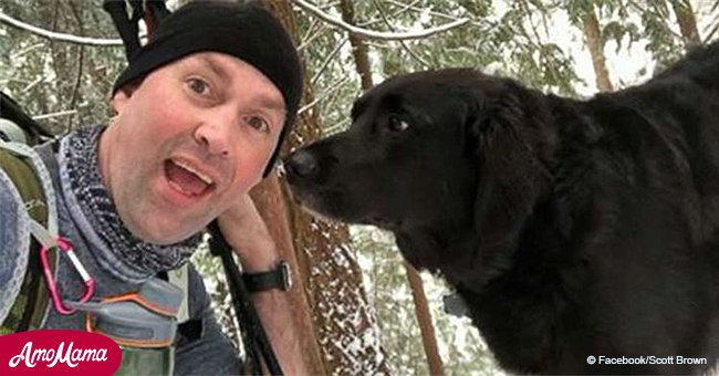 Hiking group stumbles on a strange dog. Then looks at his tags and understand what's going on