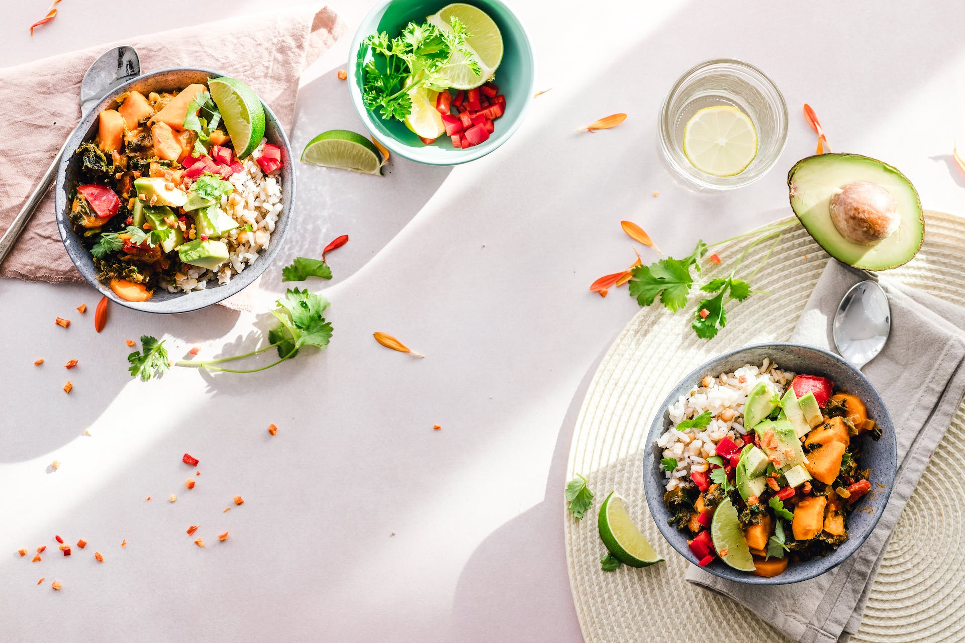 Warm vegetable salads in bowls | Source: Pexels