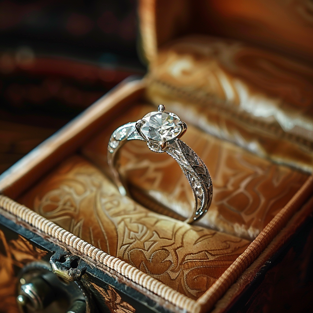 An engagement ring | Source: Midjourney