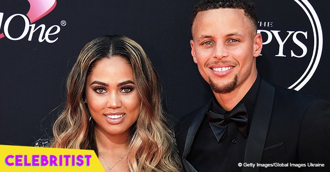 Ayesha Curry gently holds newborn son in new photo