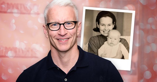 Anderson Cooper carried by his mother as a kid | Photo: Getty Images | Shutterstock | instagram.com/andersoncooper