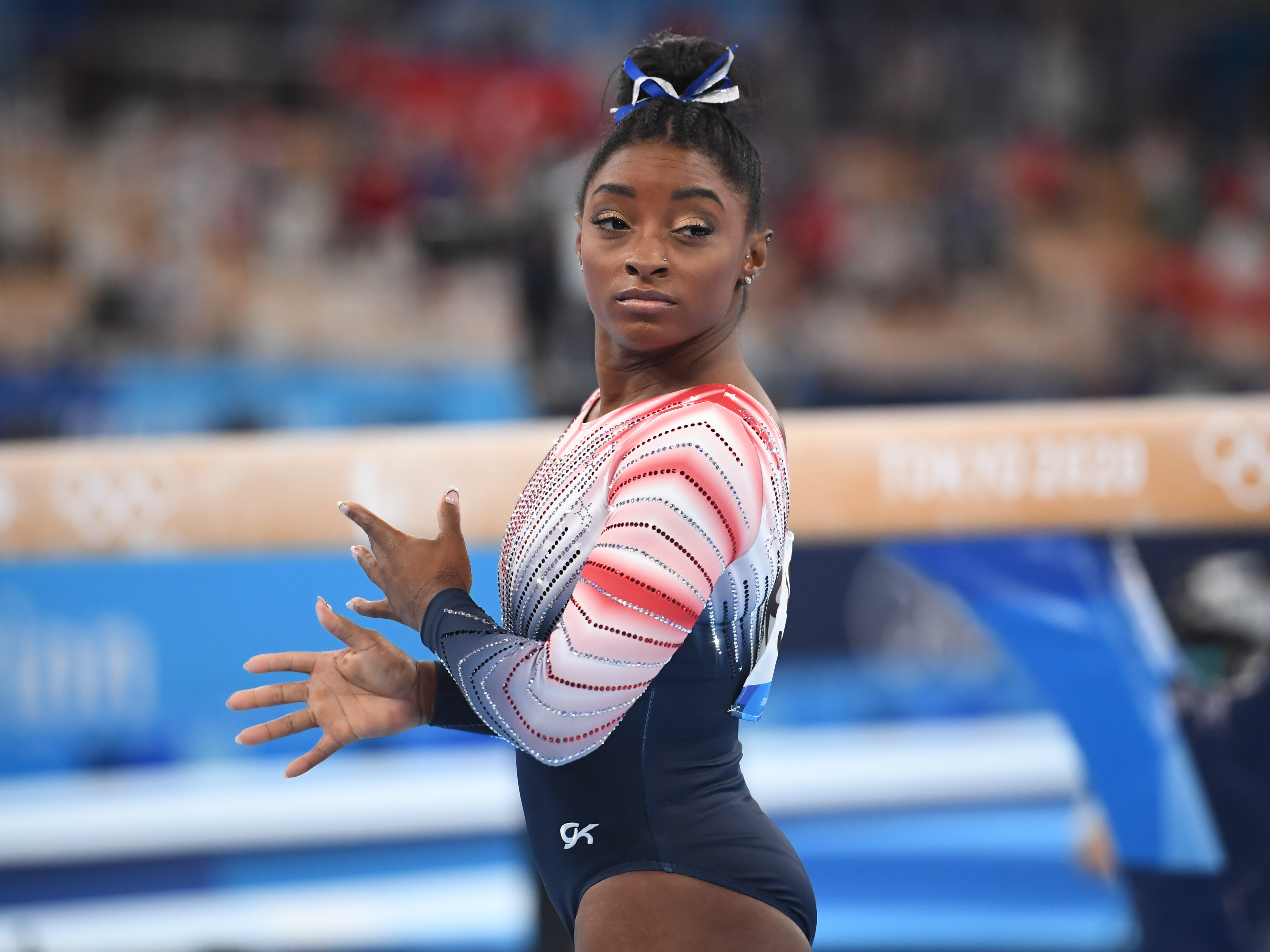 Simone Biles at the Tokyo Olympics on August 3, 2021. | Source: Getty Images