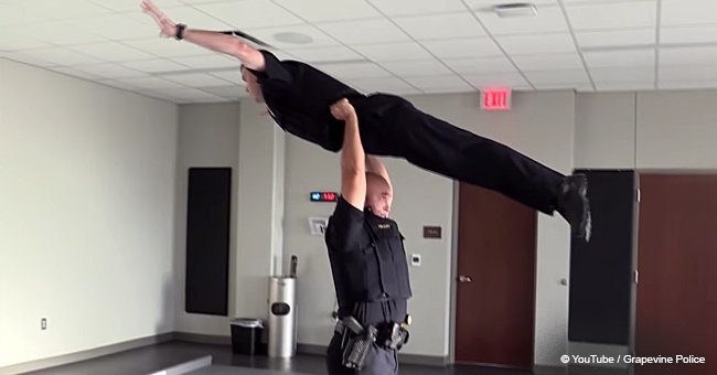 Police officers show off their 'dirty dancing' skills in hilarious video