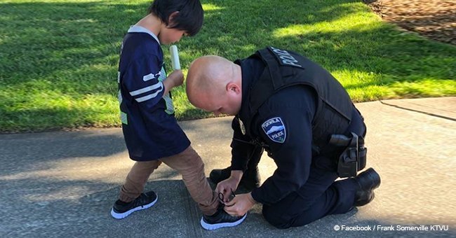 Policeman buys boy a new pair of shoes after seeing him with just bloodied, dirty socks