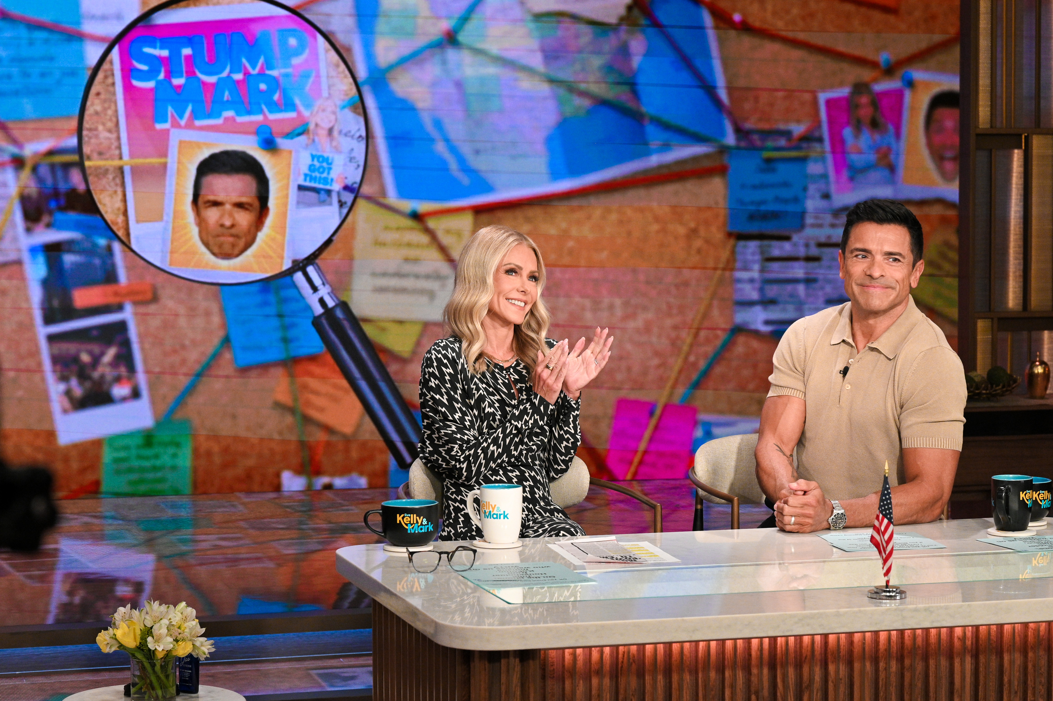 Kelly Ripa and Mark Consuelos co-host "Live with Kelly and Mark", on Monday, September 8, 2025. | Source: Getty Images