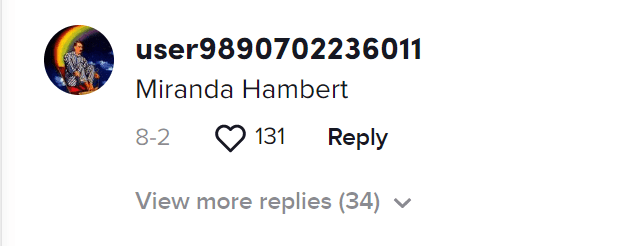 A fan commenting on a Miranda Lambert video recorded on stage in 2022 by a someone named Mike Landolt on TikTok | Source: TikTok/@livingthegoodlife24