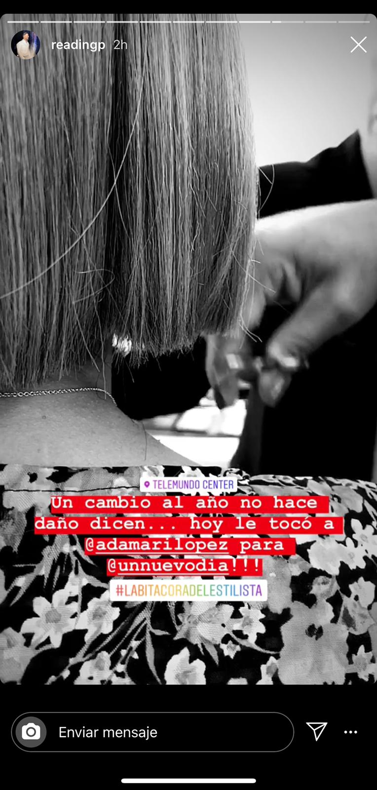 Adamari López siendo estilizada antes del programa. |Imagen: Instagram/readingp Adamari López siendo estilizada antes del programa. |Imagen: Instagram/readingp