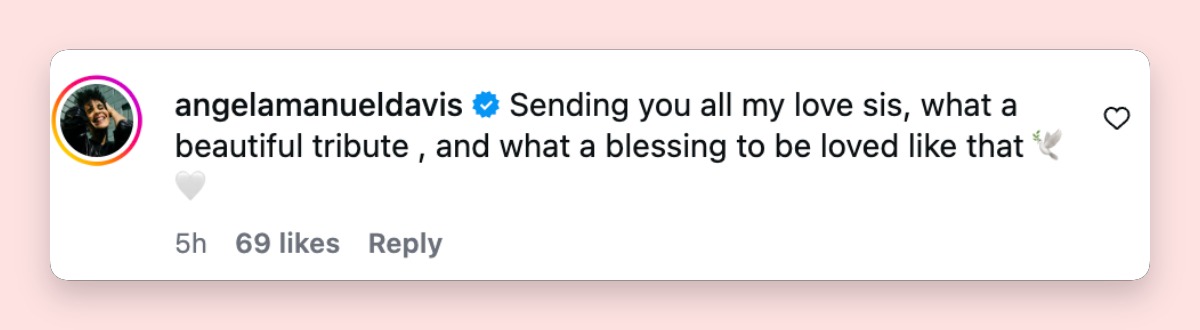 A fan's reaction to Teyana Taylor's emotional tribute. | Source: Instagram/teyanataylor