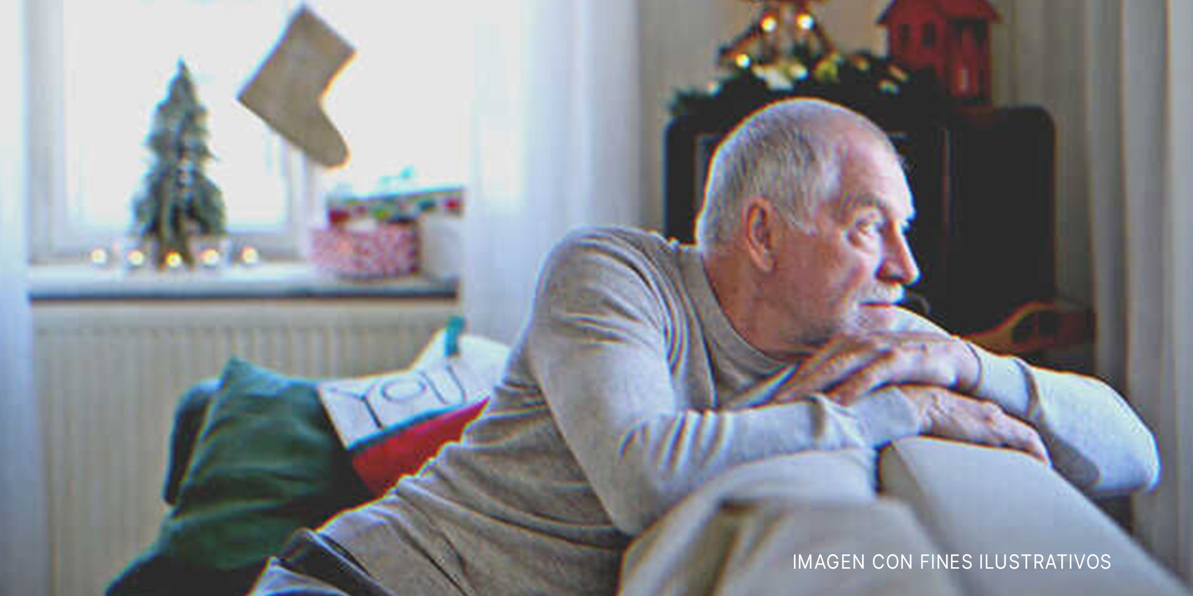Un anciano solitario durante la Navidad. | Foto: Shutterstock