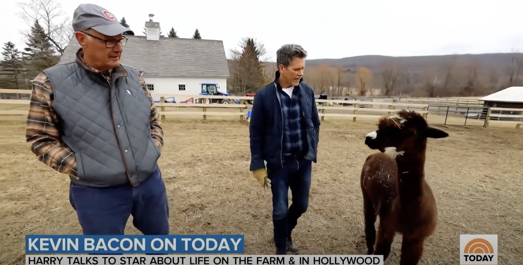 Kevin Bacon showing a tour of his farm | Source: YouTube/@TODAY