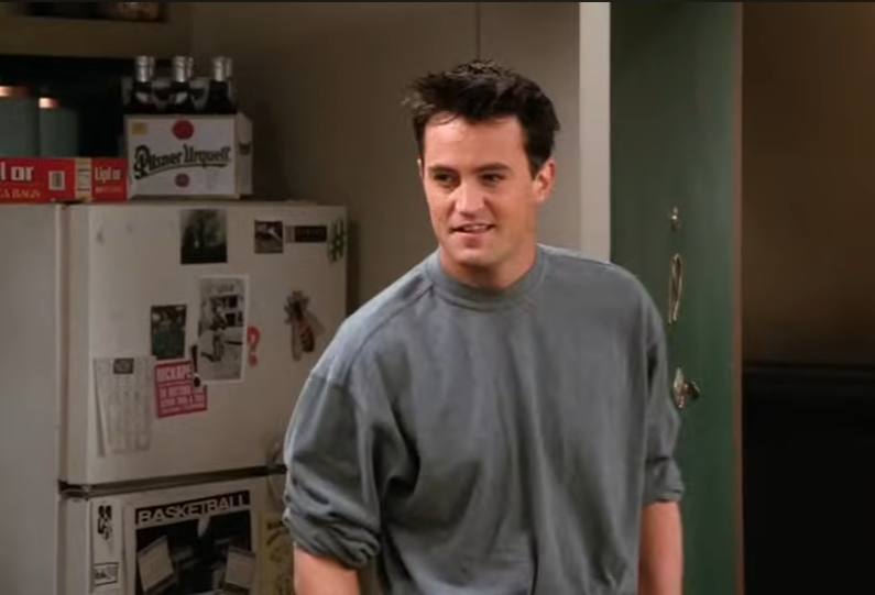 Matt LeBlancMatthew Perry as Chandler Bing on the sitcom, "Friends" from a video dated May 29, 2022 | Source: YouTube/@warnerbrostv