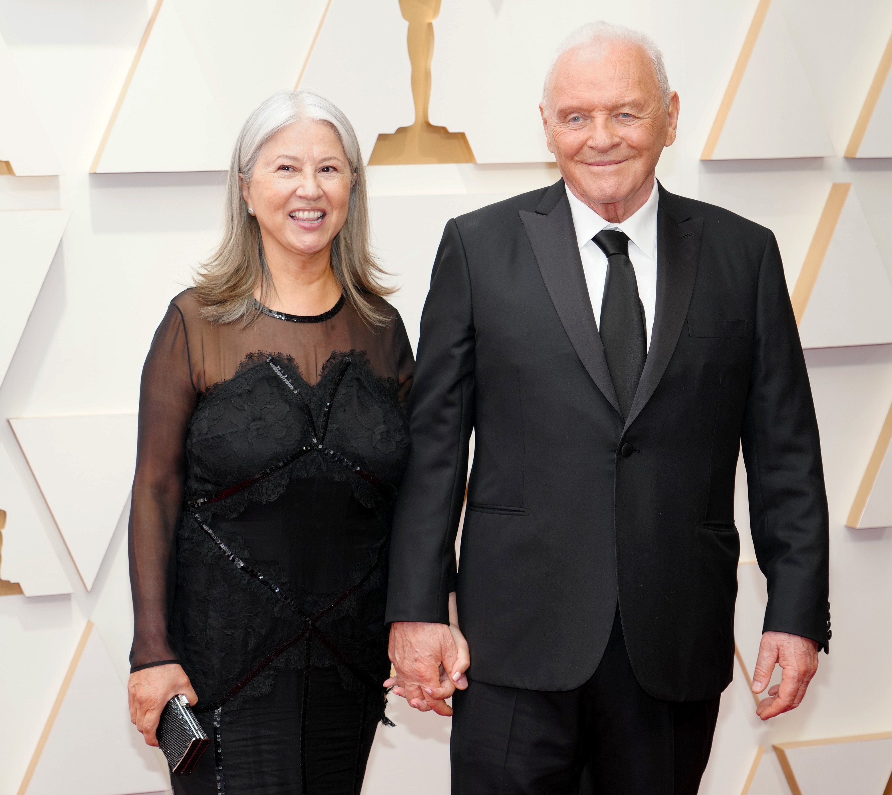 Stella Arroyave and Anthony Hopkins attend the 94th Annual Academy Awards at Hollywood and Highland on March 27, 2022 in Hollywood, California | Source: Getty Images 